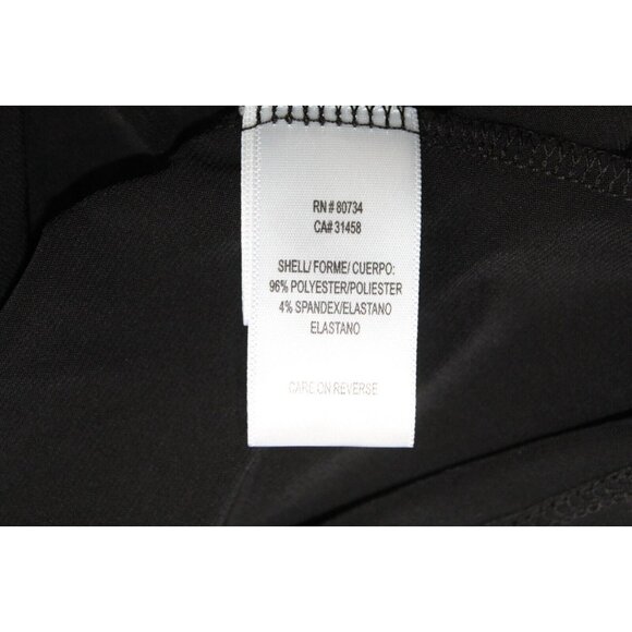 NWT BCBGeneration Black Wide Waistband V-neck Cocktail Dress Work Shift Size XS - Picture 5 of 9
